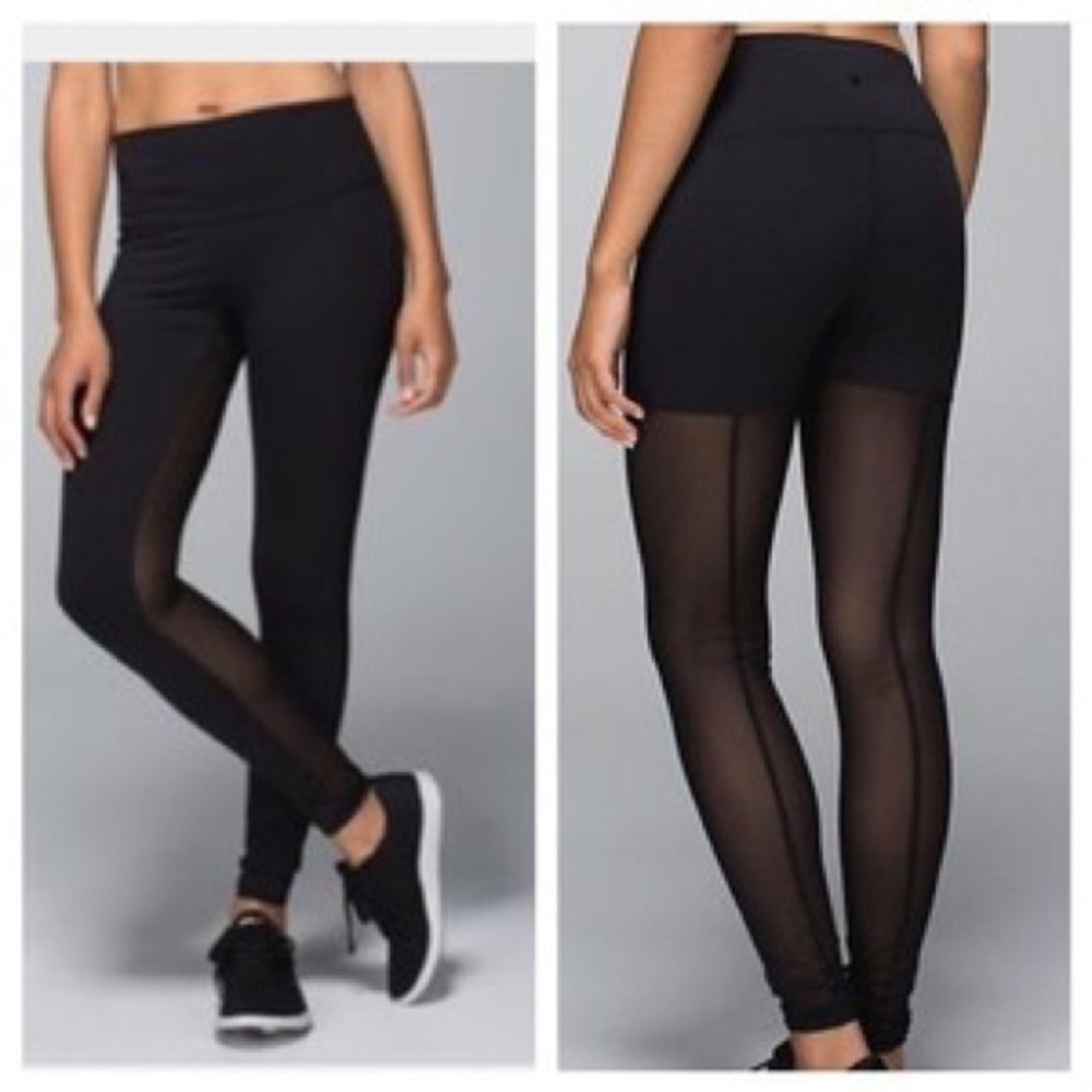 Lululemon legging with sheer back sz 10